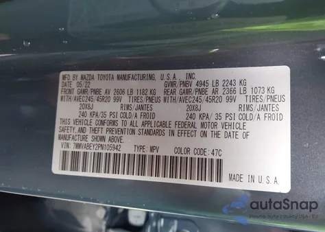 2023 Mazda Cx-50 2.5 Turbo Premium Plus from USA, damaged, VIN 7MMVABEY2PN105942